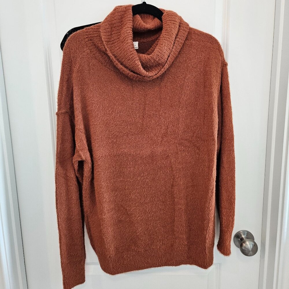 Caslon Orange Cowl Neck Sweater
